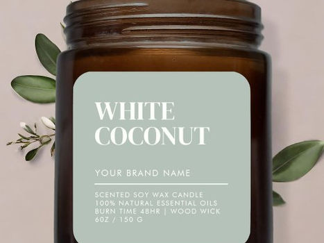 Top 5! Simple minimalist modern candle food product label
