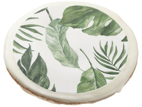 Big Deals! Tropical Monstera summer beach elegant wedding Sugar Cookie