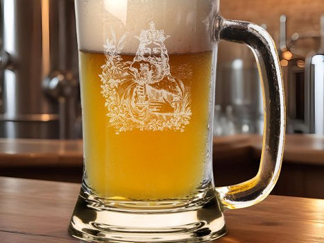Hot Review! Vintage Etched King of Beer Stein