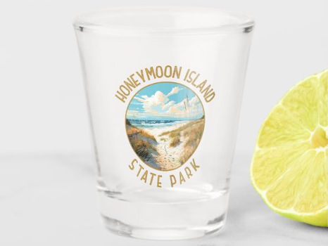 Best Price! Honeymoon Island State Park Retro Distressed Shot Glass