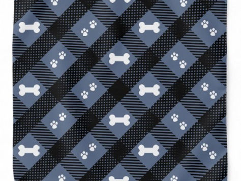 Top 5! Country Blue Plaid - Pet Bandana