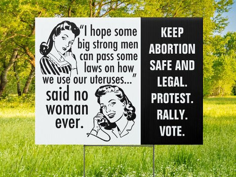 Best Deals! Pro Choice Quote Political Cartoon Feminist Yard Sign