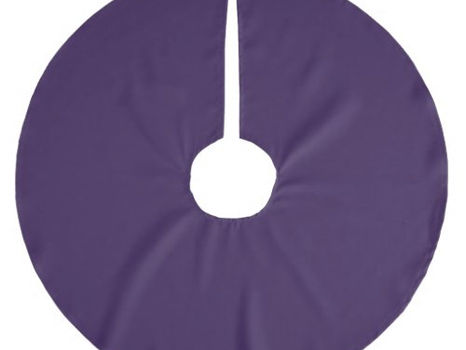 Hot Review! Minimalist dark violet purple solid plain elegant brushed polyester tree skirt