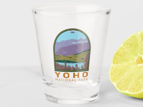 Big Deals! Yoho National Park Canada Travel Art Vintage Shot Glass
