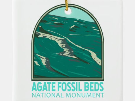 Best Deals! Agate Fossil Beds National Monument Vintage Ceramic Ornament