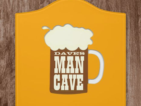 Best Deals! Funny Custom Man Cave Mug Of Beer Door Sign