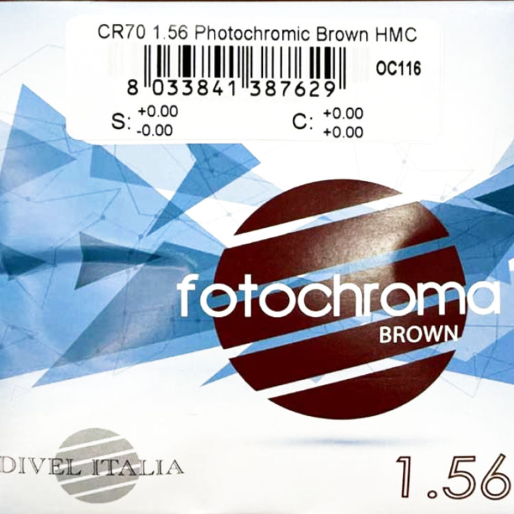 Миниатюра: Фотохромная линза Divel Italia 1.56