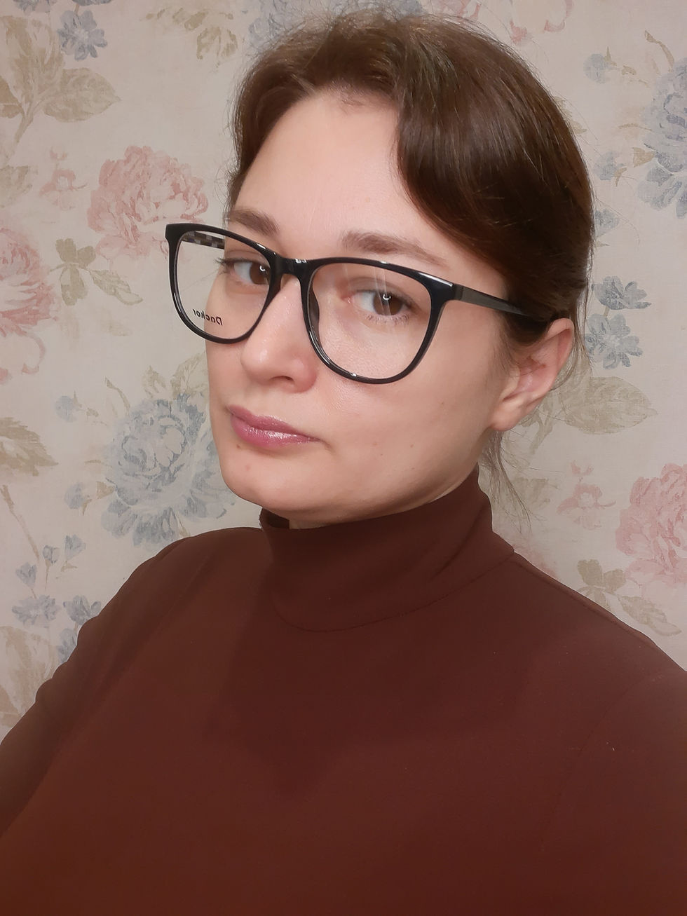 Женская оправа Dackor 663 Blue, фото на моделе