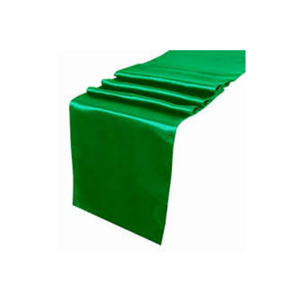 Satin Table Runner - Emerald