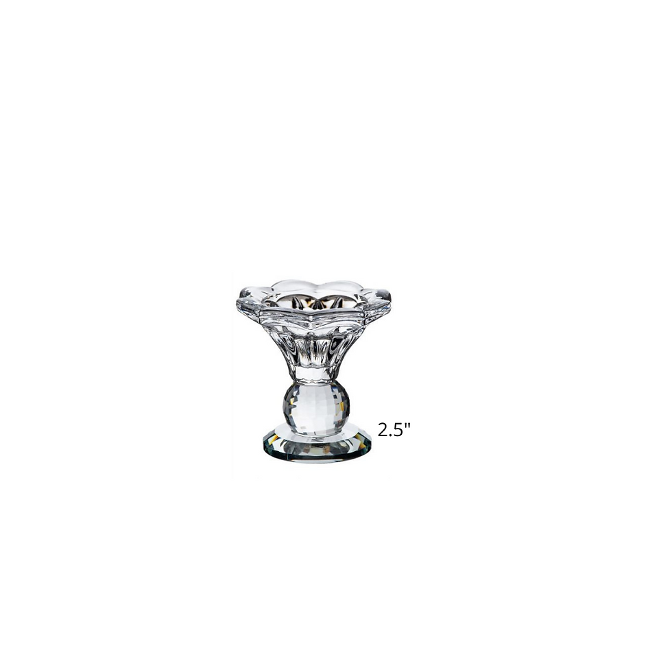 Crystal Tapered Candleholder - 2.5in $1.50 ea ea