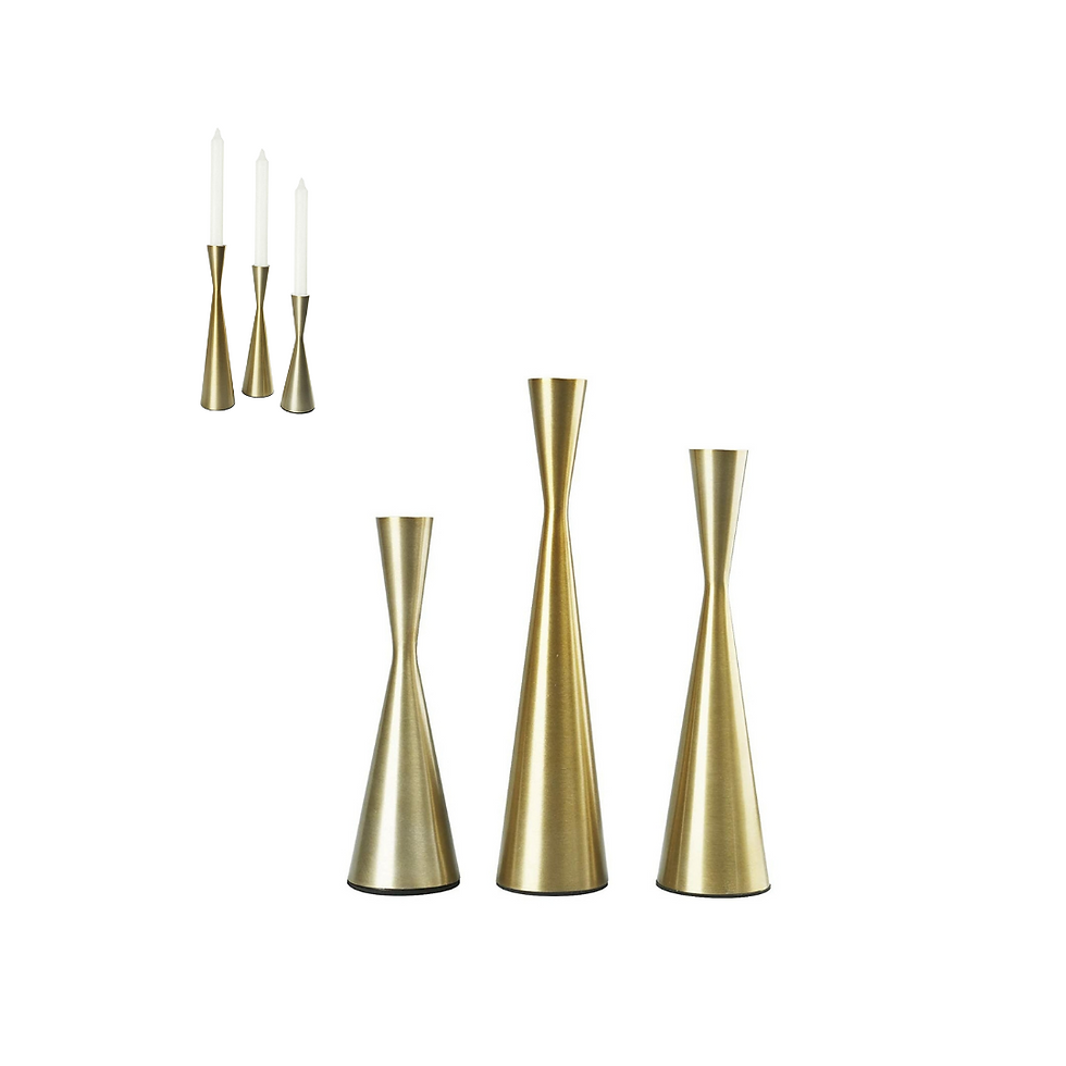 Contoured Tapered Candleholder Gold/Brass - starting at $8 ea