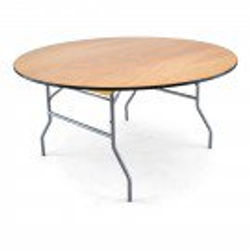 72in (6ft) Round Wood Folding Tables