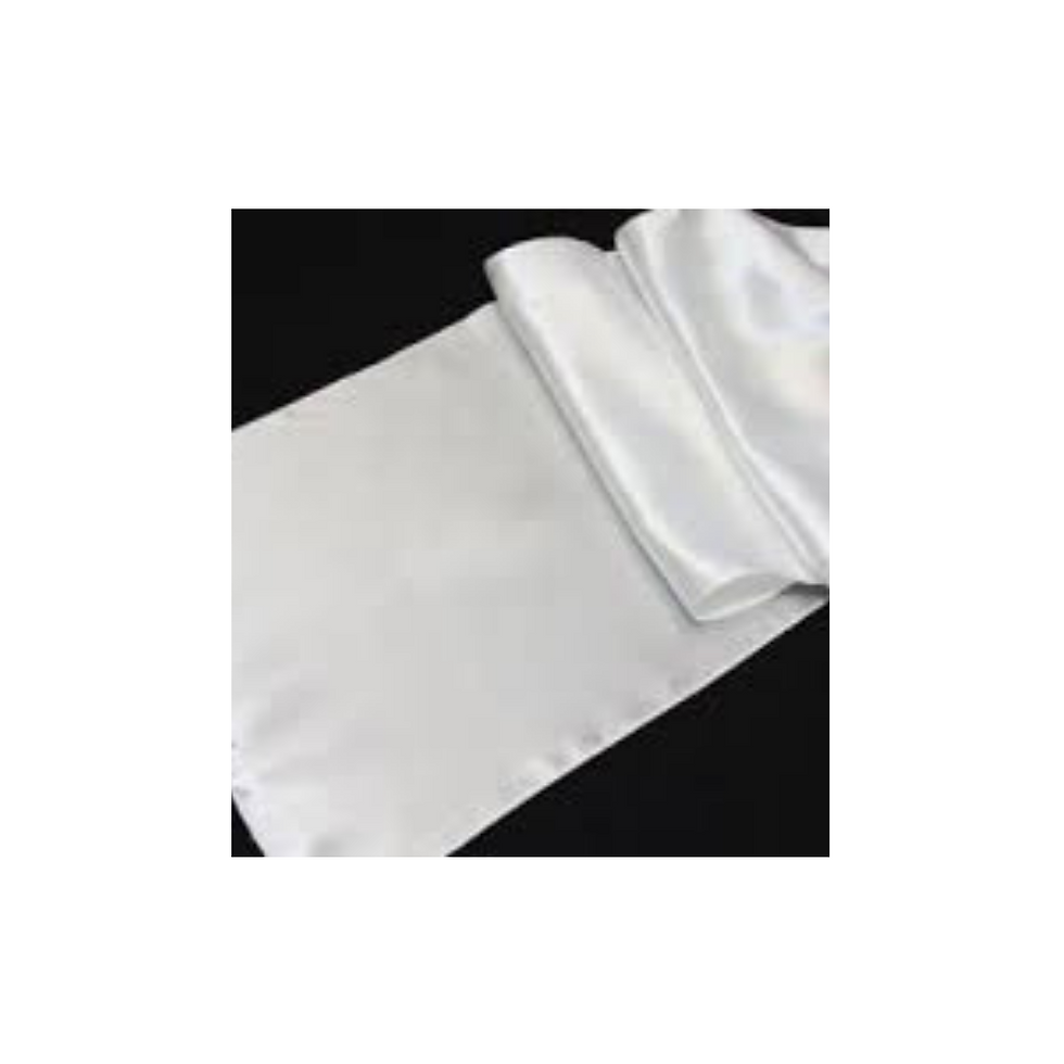 Satin Table Runner - WHT