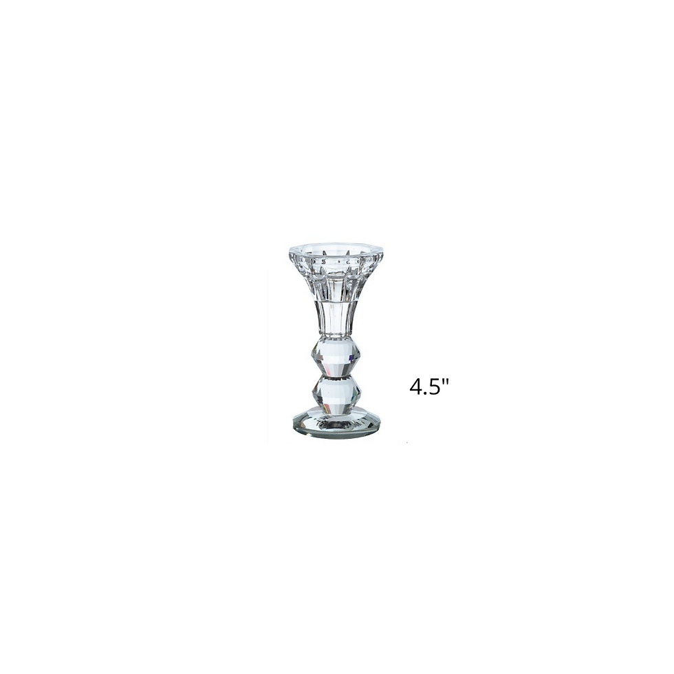 Crystal Tapered Candleholder - 4.5in $2.50 ea