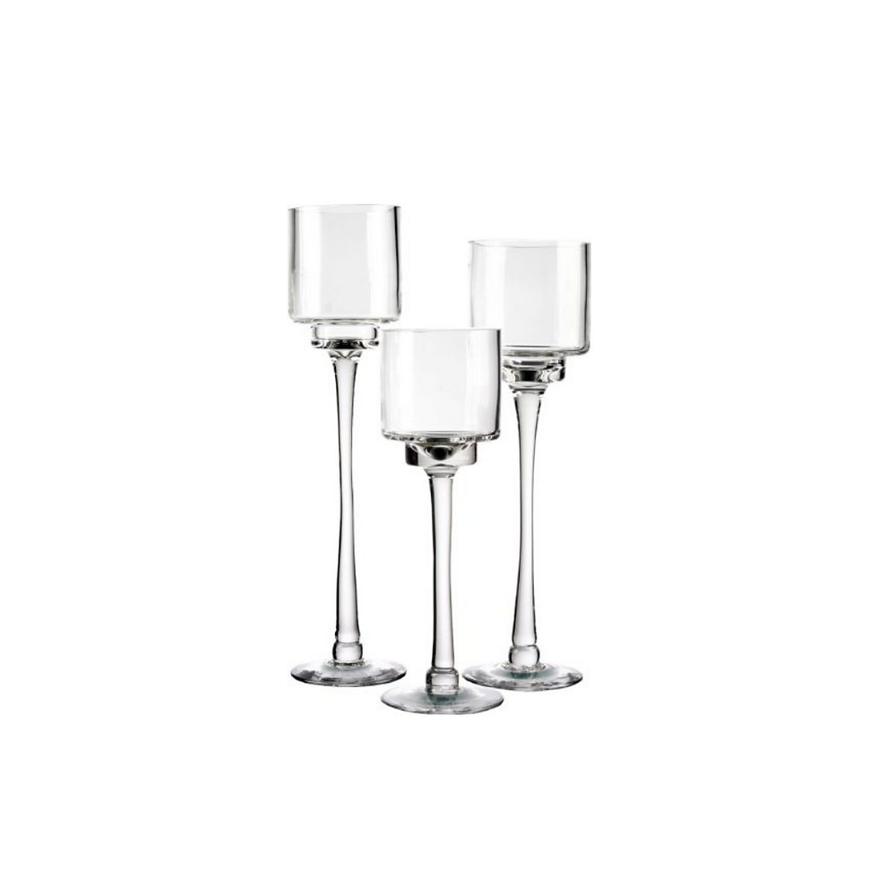 Pedestal Floating Candleholder 3pc Set - Short