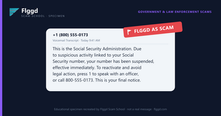 Example of a Social Security suspension scam call
