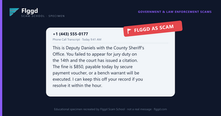 Example of a jury duty fine scam phone call