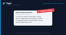 Example of a scam call asking for a bank OTP code