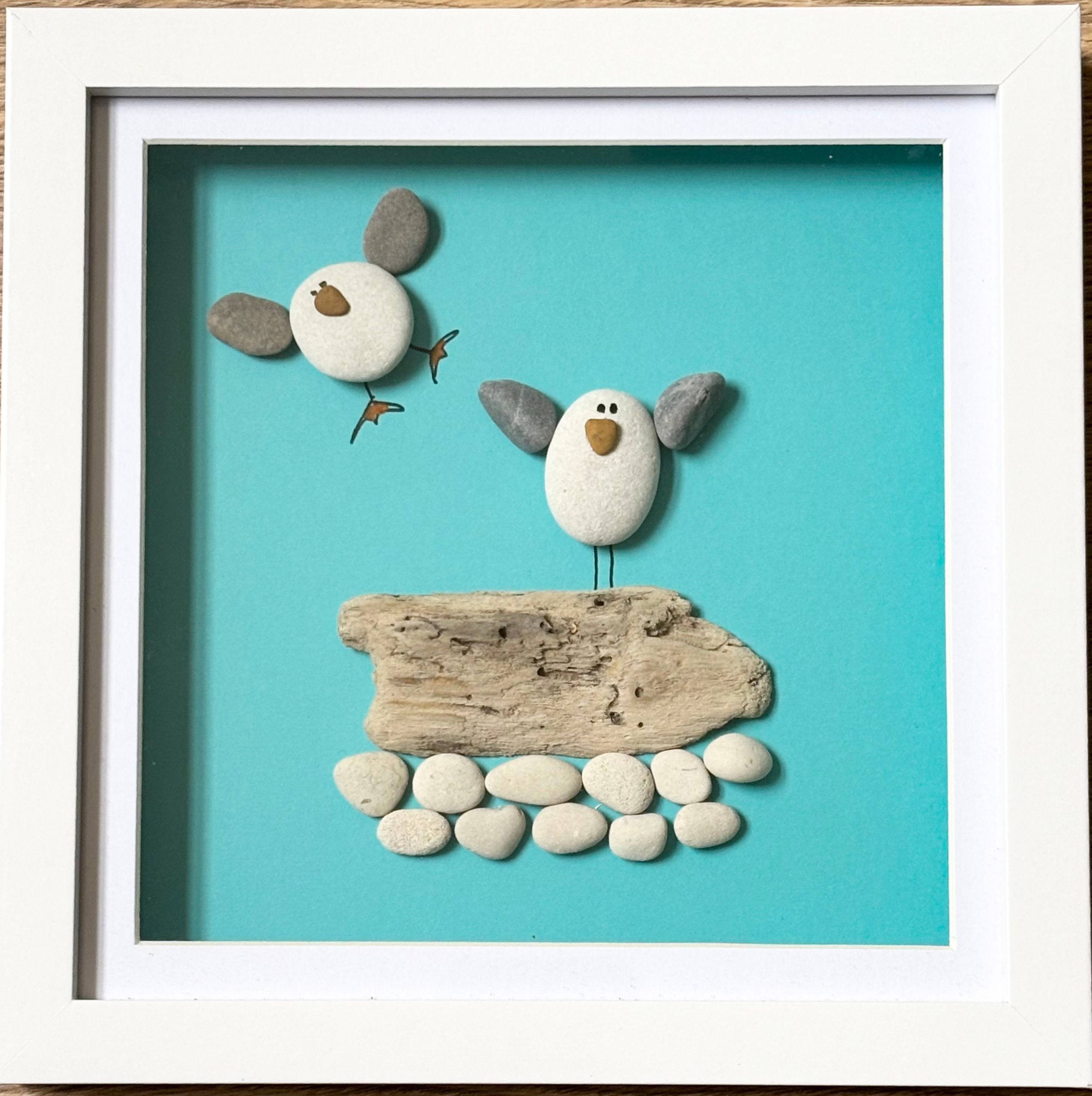 Pebble Seagulls Artwork