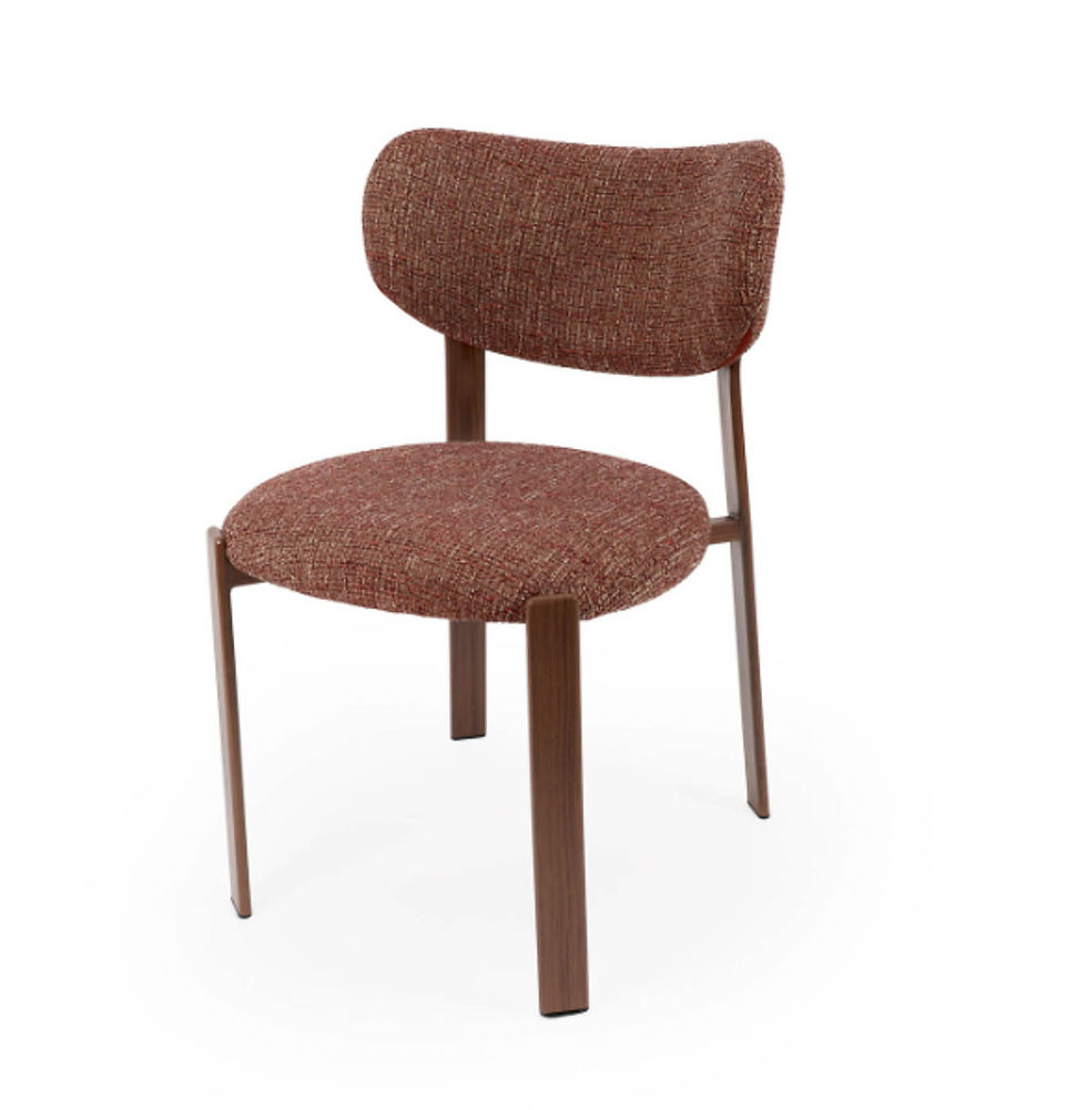 Miniatura: Silla símil madera asiento tapizado Rumi