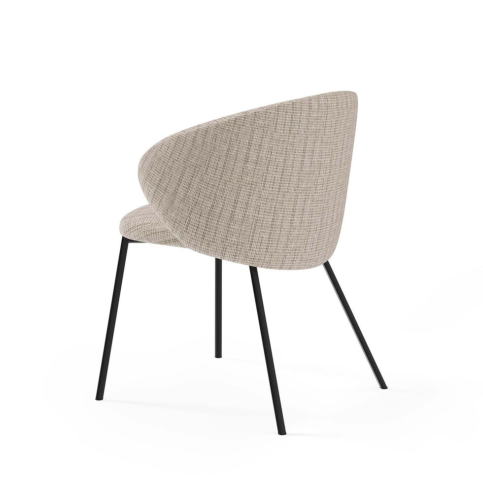 Miniatura: Silla tapizada patas metal Stellar
