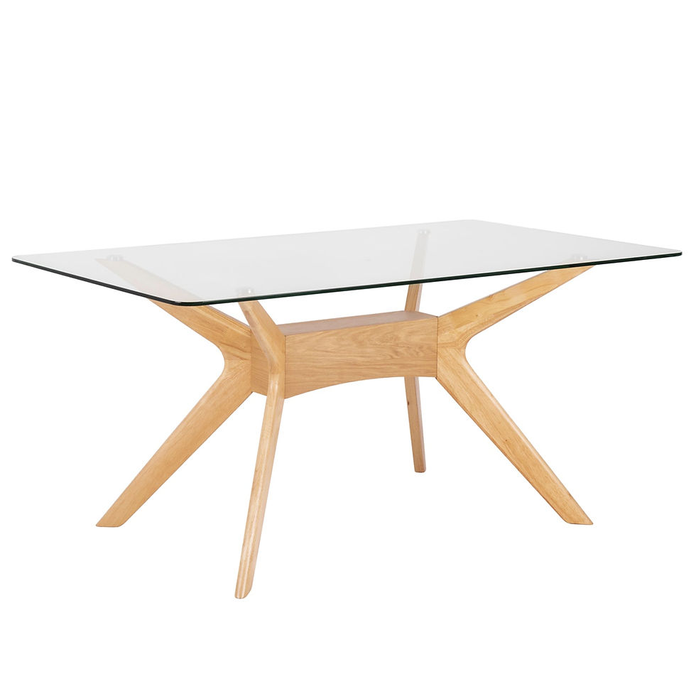 Miniatura: Mesa comedor tapa cristal Della