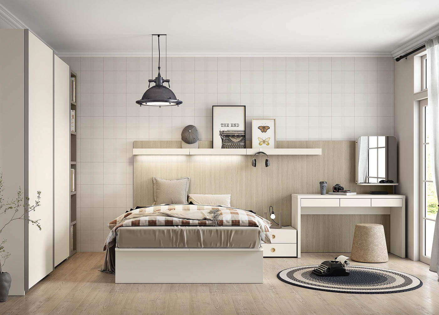Dormitorio juvenil con cama cajones Delulu NEO 29 de Ros