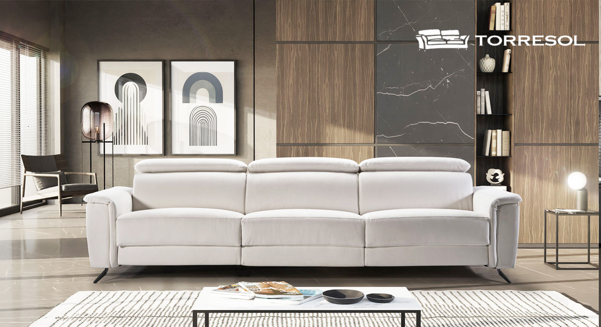 Sofá Light relax motor 3 plazas de Torresol