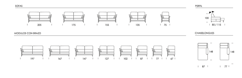 Miniatura: Sofá extraíble de carro Slender fondo reducido
