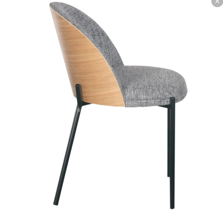 Miniatura: Silla tapizada respaldo madera Casandra