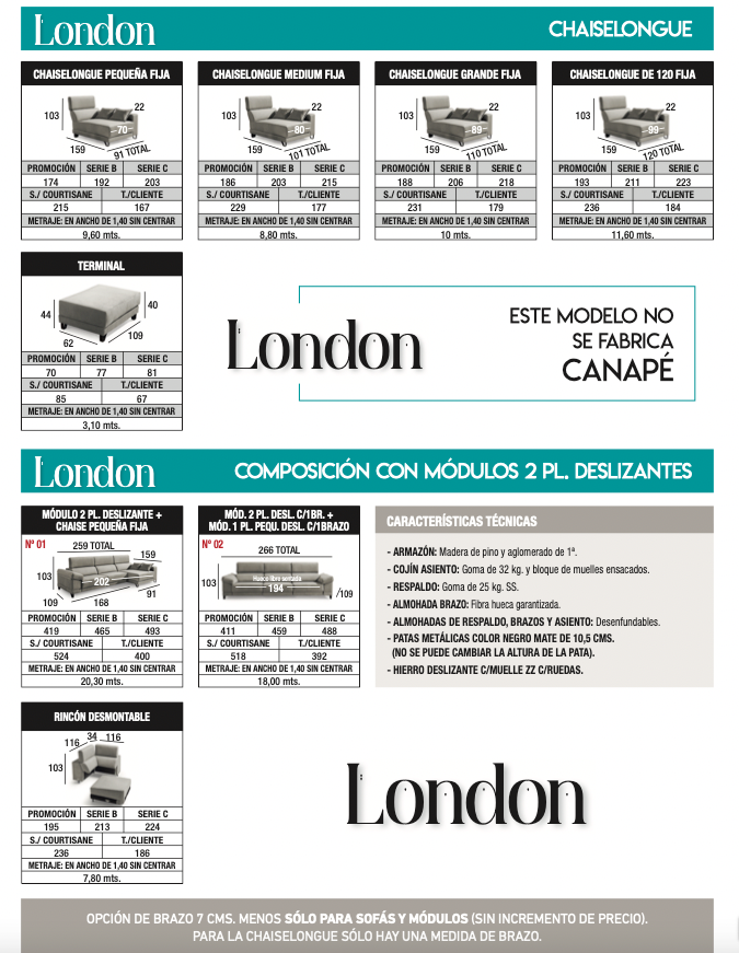 Miniatura: Sofá extraíble carro London 2 asientos