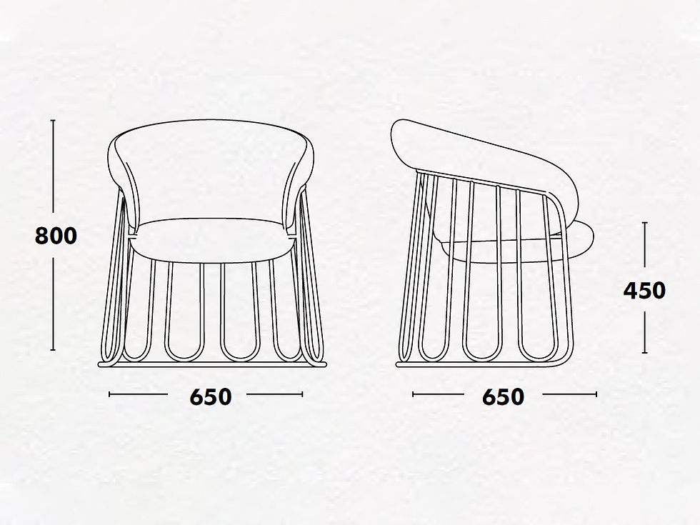 Miniatura: Silla Ginger base metal de Ondarreta