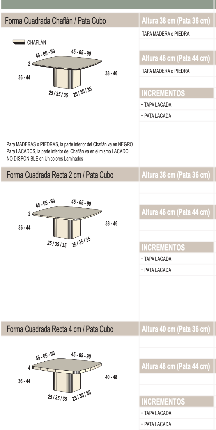 Miniatura: Mesa de centro Boll pata cubo de Kazzano
