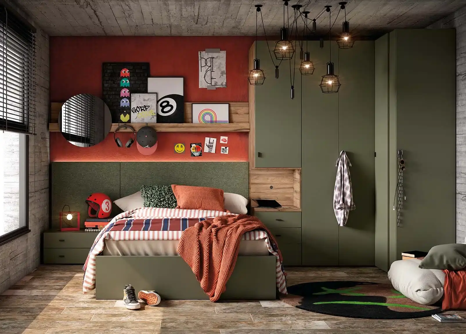 Dormitorio juvenil adulto con canapé Delulu 39 de Ros