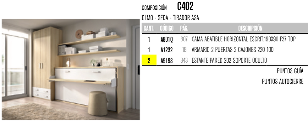 Miniatura: Cama abatible con escritorio MJ C402