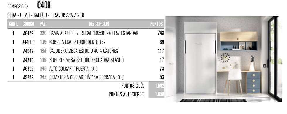 Miniatura: Cama abatible vertical MJ C409