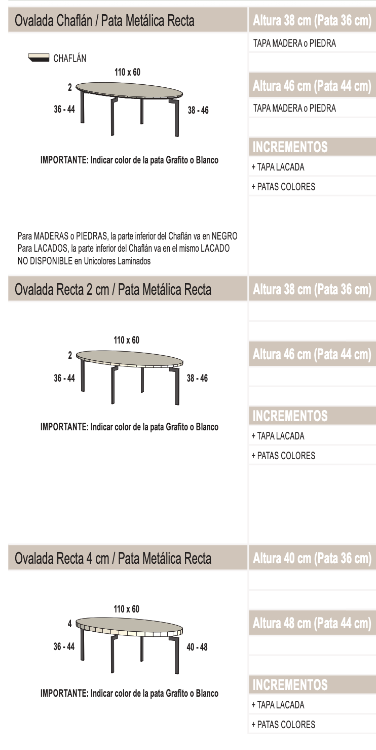 Miniatura: Mesa de centro Boll pata metal de Kazzano