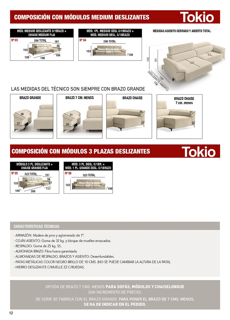 Miniatura: Chaise longue extraíble carro Tokio