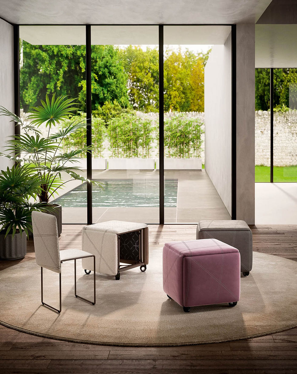 Miniatura: Pouf transformable en sillas Cubix de Ozzio Italia