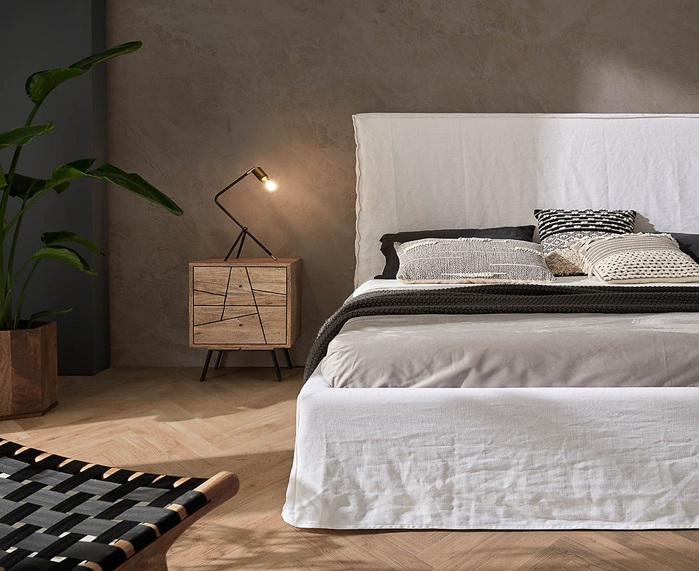 Miniatura: Cama tapizada con aro bañera y cabecero Share