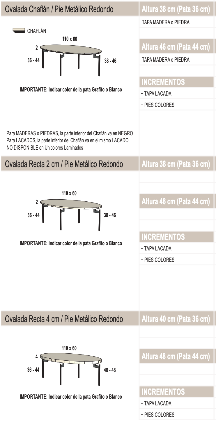 Miniatura: Mesa de centro Boll pata metal de Kazzano