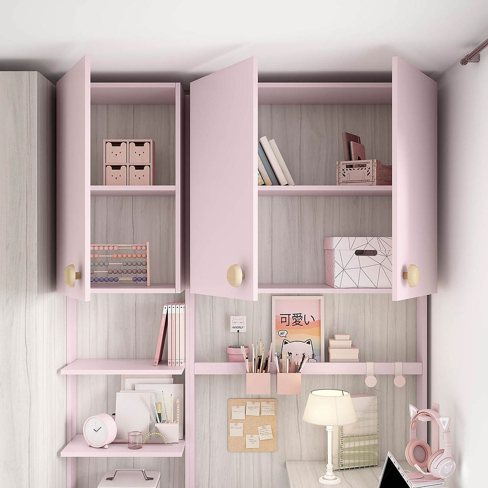 Miniatura: Dormitorio juvenil con cama compacta Delulu NEO 13 de Ros