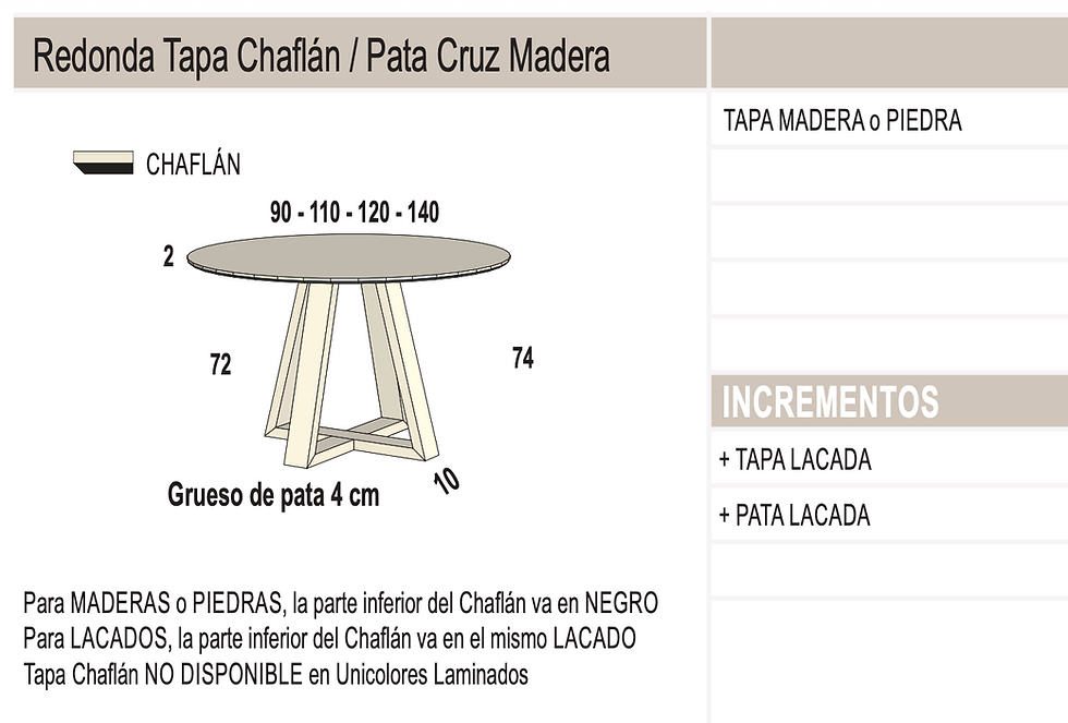 Miniatura: Mesa comedor redonda Boll Cruz de Kazzano