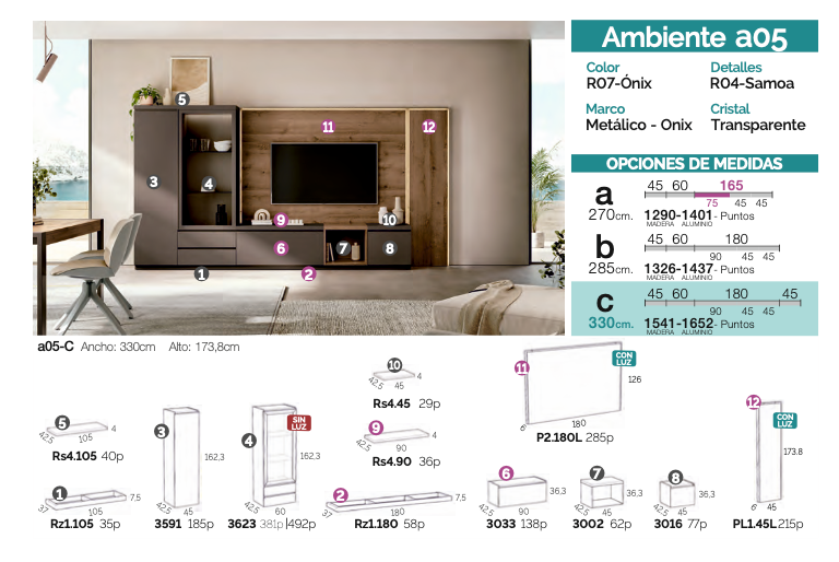 Miniatura: Mueble de salón Arko a05 de Baix Moduls