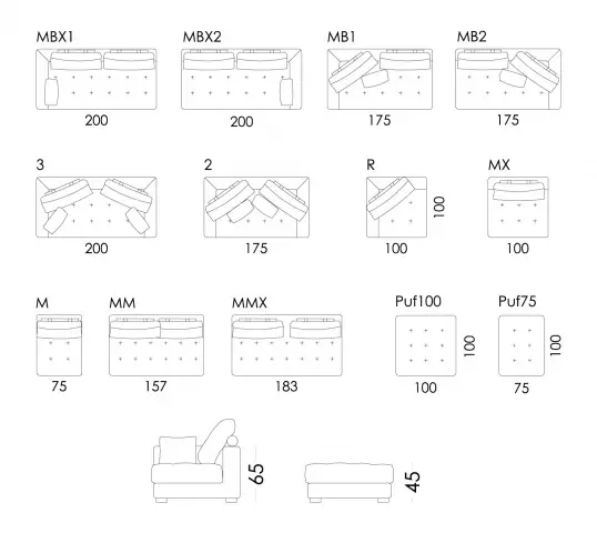 Miniatura: Sofá Rinconera Manacor de Fama
