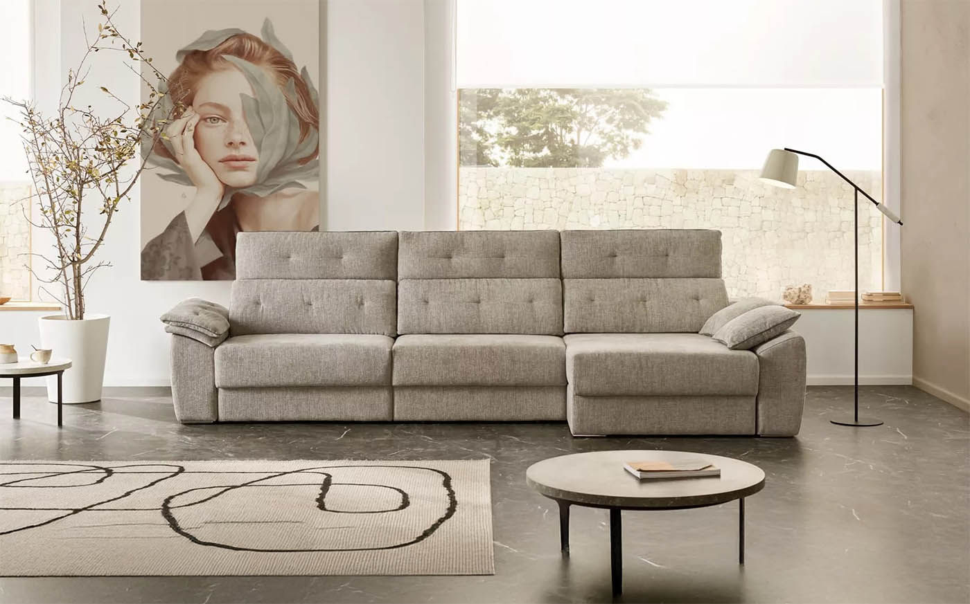 Chaise longue deslizante motor Kim de Acomodel