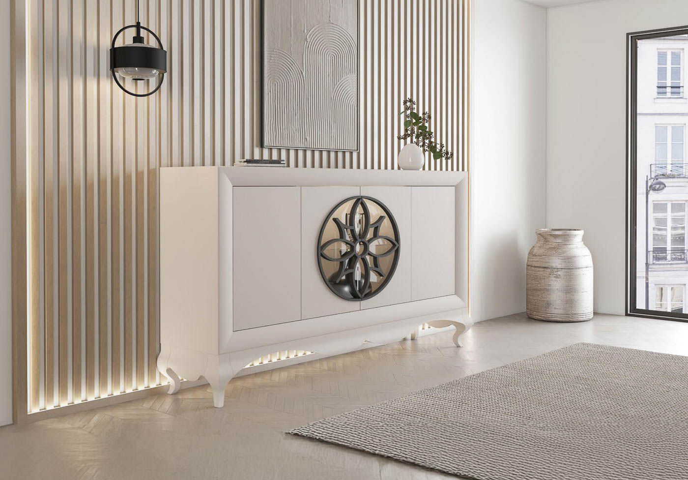 Aparador con patas Serik de Clásicos by Franco Furniture