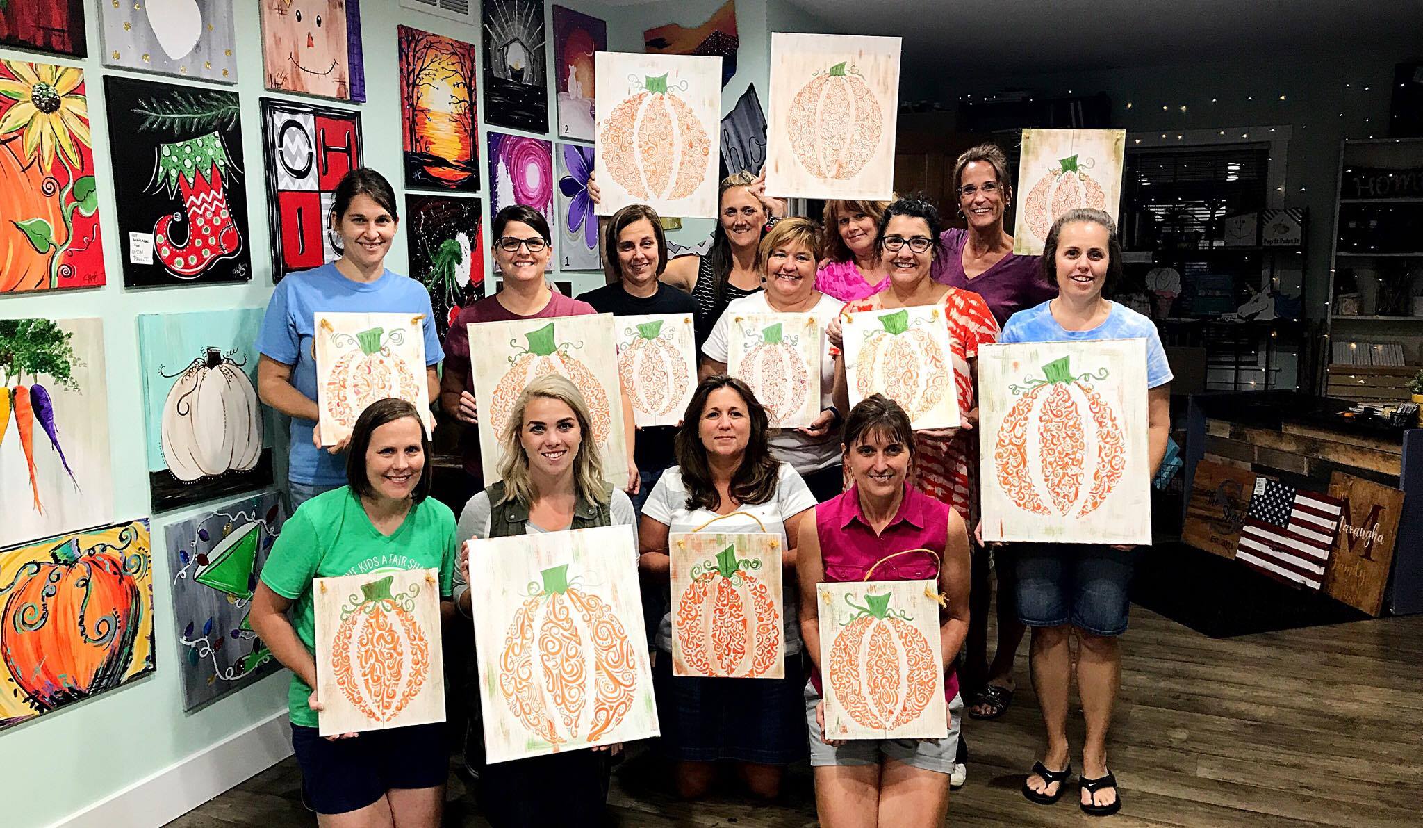Pop It Paint It Wood DIY painting classes