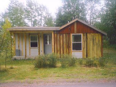 Croftville Road Cottages. Here is a roadside view of Cottage 3 all resided and prepped for painting.