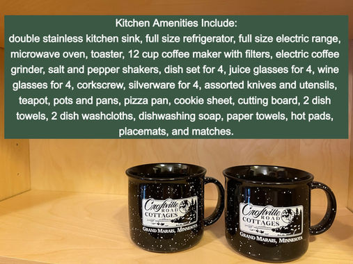 Croftville Road Cottages. You never know quite what you will find in rental kitchens when you book a stay. We let you know clearly what you can expect.